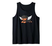 Cute Rottweiler Angel Cartoon Dog Lover Tank Top