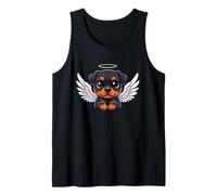 Cute Rottweiler Puppy Angel with Wings Christmas Design Tank Top