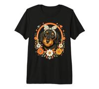 Cute Rough Shackle and Flowers for Dog Lovers Premium T-Shirt