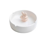 Cute Round Ceramic Cigarette Ashtray Decorative Ash Tray Suitable for Home Patio Office Indoor Outdoor Cool Ashtrays for Smokers Handmade Gifts and
