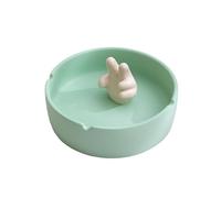 Cute Round Ceramic Cigarette Ashtray Decorative Ash Tray Suitable for Home Patio Office Indoor Outdoor Cool Ashtrays for Smokers Handmade Gifts and