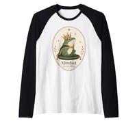 Cute Royal Frog Positive Mindset Motivational Animal Raglan Baseball Tee