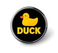 Cute Rubber Duck Round Lapel Pin Button Brooch Tie Badge Elegant Hat Clothing Jewelry Accessories