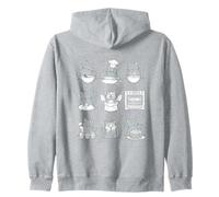 Cute Russian Blue Cat Baking Pastry Chef Zip Hoodie