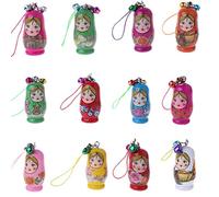 Cute Russian Nesting Dolls, Matryoshka Keychain Phone Hanger Bag Gifts Color Randomly