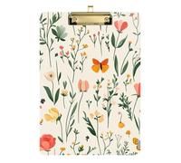 Cute Rustic Spring Flowers Beige Waterproof Boards for Nurses Home Contractors Size 9x12cm