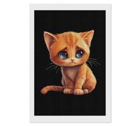 Cute Sad Cat Cute Diamond Art Painting Unisex Square Drill Rhinestone Crafts Kit Vertical Home Decor