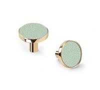 Cute Sage Green Little Flowers Cabinet Knobs and Wall Hooks, 6 Pack Modern Drawer Pulls with Golden Base, Solid Zinc Alloy Handles for Kitchen, Bathroom, Dresser