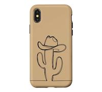 Cute Saguaro Cactus Wearing Cowboy Hat Art Case for iPhone X/XS
