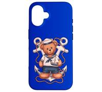 Cute Sailor Bear Nautical Military Mom Teddy Bear Case for iPhone 16