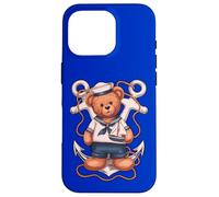 Cute Sailor Bear Nautical Military Mom Teddy Bear Case for iPhone 16 Pro