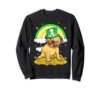 Cute Saint Patrick's Day Pug Leprechaun Sweatshirt