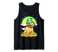 Cute Saint Patrick's Day Pug Leprechaun Tank Top