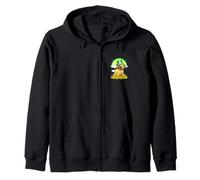 Cute Saint Patrick's Day Pug Leprechaun Zip Hoodie