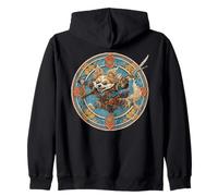 Cute Samurai Warrior Chihuahua or Other Small Dog Zip Hoodie