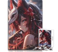 Cute Samurai Warrior Girl 1000 Piece Puzzle For Adults Play And Learn Smart Activity Unique Heartfelt Celebration Gift Size 50x75cm