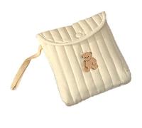 Cute Sanitary Napkin Storage Bag, Portable Bow-Decorated Organizer Pouch, Coin Purse for Girls