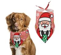 Cute Santa Claus Dog Bandana, Soft Breathable Pet Scarf, Personalized Dog Bib Kerchief for Small Medium Large Dogs Cats, Exquisite Pet Neckerchief for Daily Wear, Travel, Party