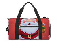 Cute Santa Claus Gym Bag for Men Women, Waterproof Gym Tote Bags, Large Duffel Bag for Travel Workout