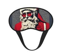 Cute Santa Claus Print Unisex Blackout Sleep Mask Comfortable Eye Mask for Travel Meditation Sleep Travel