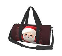 Cute Santa Claus Printed Canvas Travel Duffel Bag - Gym Sports Bag with Large Capacity for Weekend Business Travel