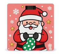 Cute Santa Claus Smart Body Weight, Highly Accurate Digital Weighing Scale with Large LCD Display, Durable Weight Scale for Home Use, Measures Weight Up to 400 Lb/180kg