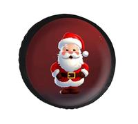 Cute Santa Claus Spare Tire Cover PVC Leather Spare Wheel Cover Dustproof Waterproof Jeep Tire Cover for 28inch Camper, RV Trailer, Truck, SUV Fit Diameter 28-34 Inch