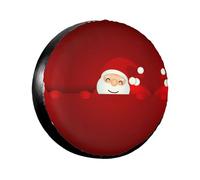 Cute Santa Claus Wheel Cover14-17 Inch Spare Tyre Cover Fit Traile Rv Suv Truck Tough Tire Wheel Soft Cover