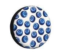 Cute Sapphire Blueberry Spare Tire Cover, Adjustable Spare Tire Cover, 14-17 Inch Tire Cover for Trailers, SUVs, Trucks and Many Vehicles
