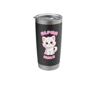 Cute Sarcastic and Strange Ironic Alpha Male Kitten Stainless Steel Insulated Tumbler