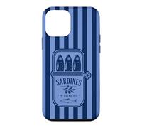 Cute Sardines Navy Blue Stripes Vintage Aesthetic Summer Case for iPhone 12 mini