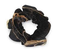 Cute Satin Scrunchies for Women Thick Elastic Soft Ponytail Holder | Black Gold Marble Hair Band Sturdy Silk Scrunchy No Damage Satin Hair Ties for Stylish Hair Accessories