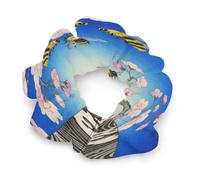 Cute Satin Scrunchies for Women Thick Elastic Soft Ponytail Holder | Bumble Bees Print Hair Band Sturdy Silk Scrunchy No Damage Satin Hair Ties for Stylish Hair Accessories