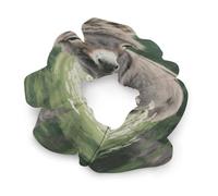 Cute Satin Scrunchies for Women Thick Elastic Soft Ponytail Holder | Donkey in Daisy Bush Hair Band Sturdy Silk Scrunchy No Damage Satin Hair Ties for Stylish Hair Accessories
