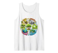 Cute Save Bees Rescue Animals Recycle Plastic Earth Day Tank Top