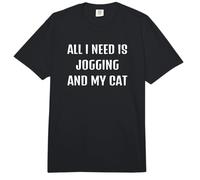 Cute Saying Funny Sarcastic I just Need is Jogging and My ca Comfort Colors Adult Heavyweight T-Shirt