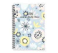 Cute Scandinavian Flowers Journal 2026 A5 To Do List Diary for 2026 Organiser Gifts for Women Diary and Journal Meeting Week To View Monthly Year Planner with Dotted Line Note Page Slim