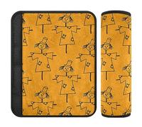Cute Scarecrows Comfort Seat Belt Covers Cushion for Kids Seatbelt Covers for Babys 2 Pack 6.5 * 6.5in