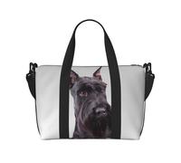 Cute Schnauzer Dog Printed Women's Tote Bag Portable Crossbody Bag Suitable for Gym Workouts Commuting and Travel