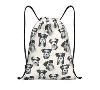 Cute Schnauzer Dogs Funny Women Men Swimming Bags Portable Pe Bag Waterproof String Backpack For Hiking Sports Yoga