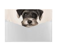 Cute Schnauzer File Folder 6-Pocket, Waterproof Accordion File Organizer with Snap Closure, Expanding Document Holder for Office, Home