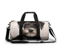 Cute Schnauzer Gym Bag for Men Women, Sturdy Oxford Cloth Travel Bags with Removable Shoulder Strap, Waterproof Duffel Bag for Fitness, Travel, Yoga