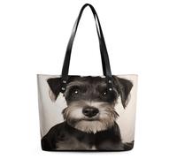 Cute Schnauzer Leather Lady's Handbag Crossbody Purse for Women Ladies Soft Shoulder Bag Medium Roomy Handbag Fashion Tote Top Handle Satchel, Style, 29*34*14cm