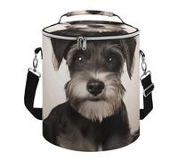 Cute Schnauzer Lunch Bag, 15L Portable Leakproof Picnic Basket with Shoulder Strap, Insulated Picnic Cooler Bag for Camping, Beach, Hiking & Groceries