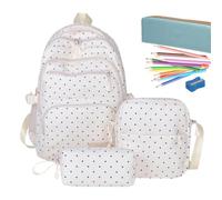 Cute School Bag 3 Piece Kit Cute School Bag and Pencil Case, white, Se référer à la description, Refer to description
