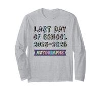Cute School Last Day 2026 Bye Batch Autographs Kids Sign My Long Sleeve T-Shirt
