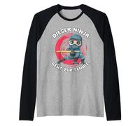 Cute School Ninja Boy Einschulung Schule Ninja Raglan Baseball Tee