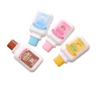 Cute School Supplies, 4PCS 2.8x1.4 Inch Milk Bottle Correction Tape Set, Plastic White Out Tape for Students, Elementary School Children and Office Professionals White Out
