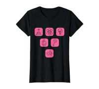 Cute Science Icons Chemistry Physics Biology Set Value Graphic T-Shirt, Women, Black, M