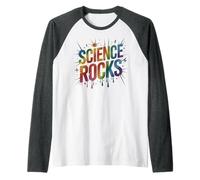Cute Science Rocks Biology Camp Teach STEM Nerd Steminist Raglan Baseball Tee